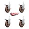 Service Caster 5 Inch High Temp Glass Filled Nylon 3/4 Inch Stem Caster Set Total Lock Brake SCC-SQTTL20S514-GFNSHT-34-4 - alternate 4